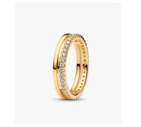 Pandora 163799c01-52 Anello Doppia Fascia Placcatura in Oro taglia 52