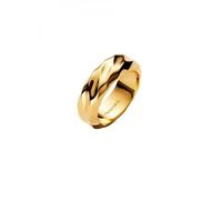 Pandora 163886C00 - Anello largo da donna, ondulato, colore: oro 163886C0, 54/17,2, Argento sterling, Nessuna pietra preziosa