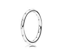 Pandora 190945CZ-60 Simple Sparkling Band Ring - Sterling Silver, Size 60