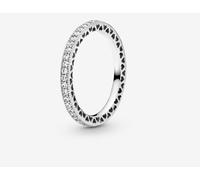 Pandora 190963CZ-54 Anello Fedina Pietre e Cuori Argento