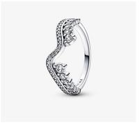 Pandora 192543c01-56 Anello Onda Asimmetrica Pietre Luminose taglia 56