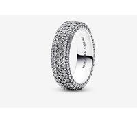 Pandora 192634c01-56 Anello Pavè Fascia Tripla Argento taglia 56