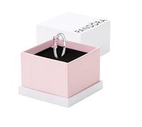 Pandora 193510C01 - Anello da donna in argento con fiocco rosa scintillante, 60/19,1, Argento sterling, Zirconie sintetico