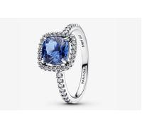Pandora 193550c01-56 Anello Punto Luce Quadrato Blu Grande taglio 56