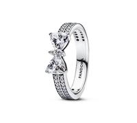 Pandora 193552C01-52 Sparkling Bow Double-Row Ring - Sterling Silver, Size 52