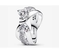 Pandora 193553c01-52 Anello Fascia Intrecciata con Fiocco Luminoso taglia 52