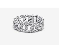 Pandora 193557c01-52 Anello Catena Maglia Cubana Pavè Argento taglia 52