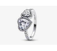 Pandora 193659c01-54 Anello Doppi Cuori Luminosi Argento taglia 54
