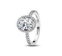 PANDORA Timeless 193777C01-52 - Anello ovale scintillante in argento Sterling con zirconi, misura 52, Argento sterling, Zirconia cubica