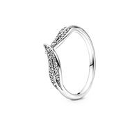 Pandora 199533C01-50 Sparkling Leaves Ring - Sterling Silver, Size 50