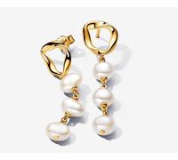 Pandora 263263c01 Orecchini Pendenti Linea Sinuosa con Perle d'Acqua Dolce