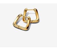 Pandora 263875c00 Orecchini Cerchi Squadrati Linea Avvolgente Placcatura in Oro