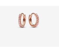 Pandora 283015c01 Orecchini Cerchi Piccoli Pavè Placcatura in Oro Rosa