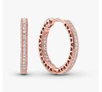 Pandora 286318CZ Orecchini Cerchi Cuori scintillanti