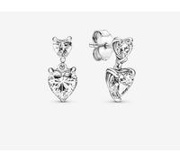 Pandora 291199c01 Orecchini Pendenti Due Cuori Argento