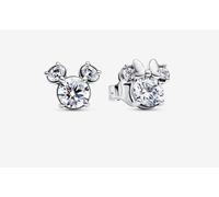 Pandora 293219c01 Disney Orecchini Scintillanti Mickey Mouse e Minnie Mouse