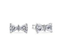 Pandora 293506C01 Sparkling Bow Stud Earrings - Sterling Silver with Clear Cubic Zirconia