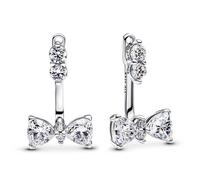 Pandora 293543C01 Sparkling Bow Drop Earrings - Sterling Silver