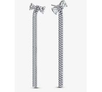 Pandora 293544c01 Orecchini Pendenti Fiocco Luminoso e Pavè a Cascata