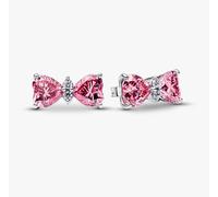 Pandora 294265C01 Orecchini Fiocco Luminoso Rosa Grande