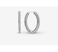 Pandora 296319cz Orecchini Cerchi Cuori scintillanti Argento