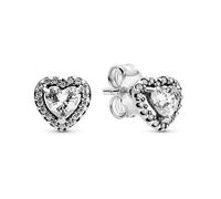 Pandora 298427C01 Elevated Heart Stud Earrings
