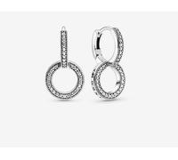 Pandora 299052c01 Orecchini Doppi Cerchi Pendenti Argento