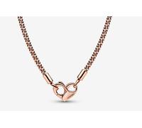 Pandora 382451C00-45 Collana Maglia Geometrica con Chiusura Moschettone a Cuore