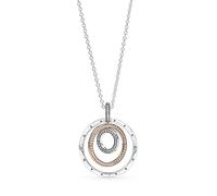 PANDORA 389483C01-60 Collana con cerchi bicolore