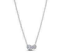 Pandora 393776C01 Embracing Halo Necklace - Sterling Silver, 45cm