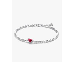 Pandora 590041C02-18 Bracciale Tennis con Cuore Rosso