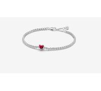 Pandora 590041C02-20 Bracciale Tennis con Cuore Rosso Argento taglia 20