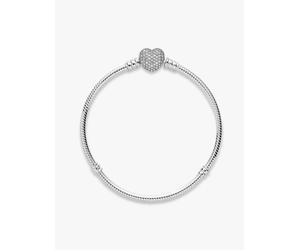 Pandora 590727CZ-18 Bracciale Moments con Chiusura a Cuore Pavè