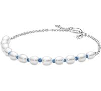 Pandora 591689C01-18 Freshwater Pearl Blue Cord Bracelet - Sterling Silver, 18 cm