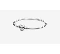 Pandora 596268-19 Bracciale Moments Rigido con Chiusura a Cuore Argento Tg 19