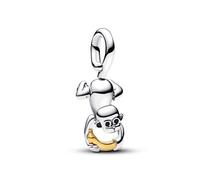 Pandora 763343C01 Two-Tone Movable Monkey Dangle Charm - Sterling Silver & 14k Gold-Plated