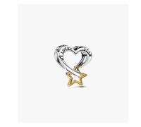 Pandora 763513c00 Charm Openwork Cuore e Stella My Lucky Star