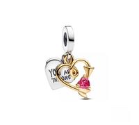 PANDORA 763622C01 Ciondolo doppio a cuore