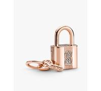Pandora 780088C01 Charm Pendente Lucchetto e Chiave dell'Amore da incidere