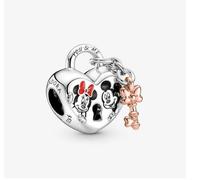 Pandora 780109c01 Charm Disney Lucchetto d'Amore Mickey Mouse & Minnie
