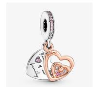 Pandora 781020c01 Charm Pendente Cuori Intrecciati e Famiglia