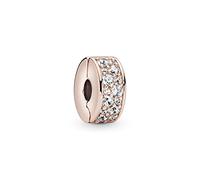 PANDORA 781817CZ Clip Bead Elegance Glitter Rose da donna