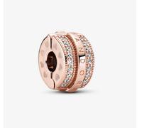 Pandora 789042c01 Clip con Logo e Pavé Scintillante