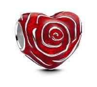 Pandora 793667C01 Spinnable Arrow Heart Dangle Charm - Sterling Silver, Red Opal