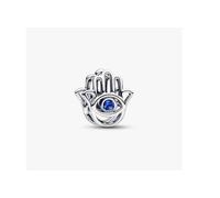 Pandora 794062c01 Charm Openwork Mano di Fatima Pietra Blu