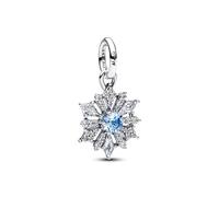 PANDORA Moments 794209C01 - Ciondolo a forma di fiocco di neve Disney Elsa in argento Sterling con cristalli artificiali e zirconi, compatibile con ME e Moments