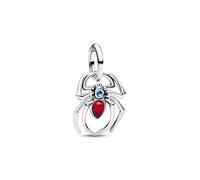PANDORA Moments Marvel Spiderman 794224C01 - Ciondolo in argento sterling con cristalli artificiali, compatibile con ME e Moments