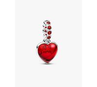 Pandora 794429C01 Charm Pendente Doppio Cuore Vetro di Murano Rosso