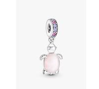 Pandora 798939c02 Charm Pendente Tartaruga Marina Rosa Vetro di Murano