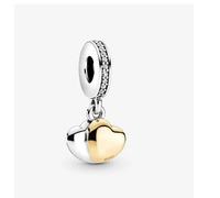 Pandora 799162c01 Charm Doppio Cuore Bicolore